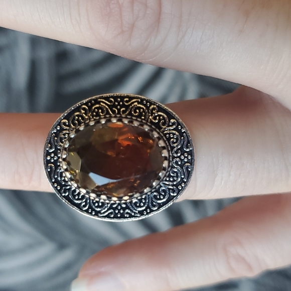 New Bi-Color Tourmaline 925 Silver Statement Ring. - Picture 6 of 15